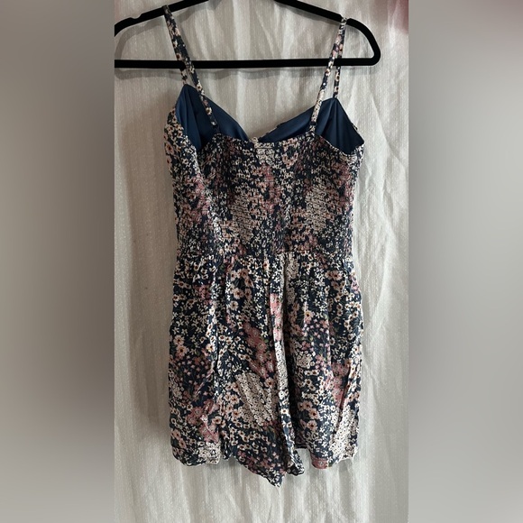 AUW Pink and White Floral Tie Front Camisole - Picture 3 of 4